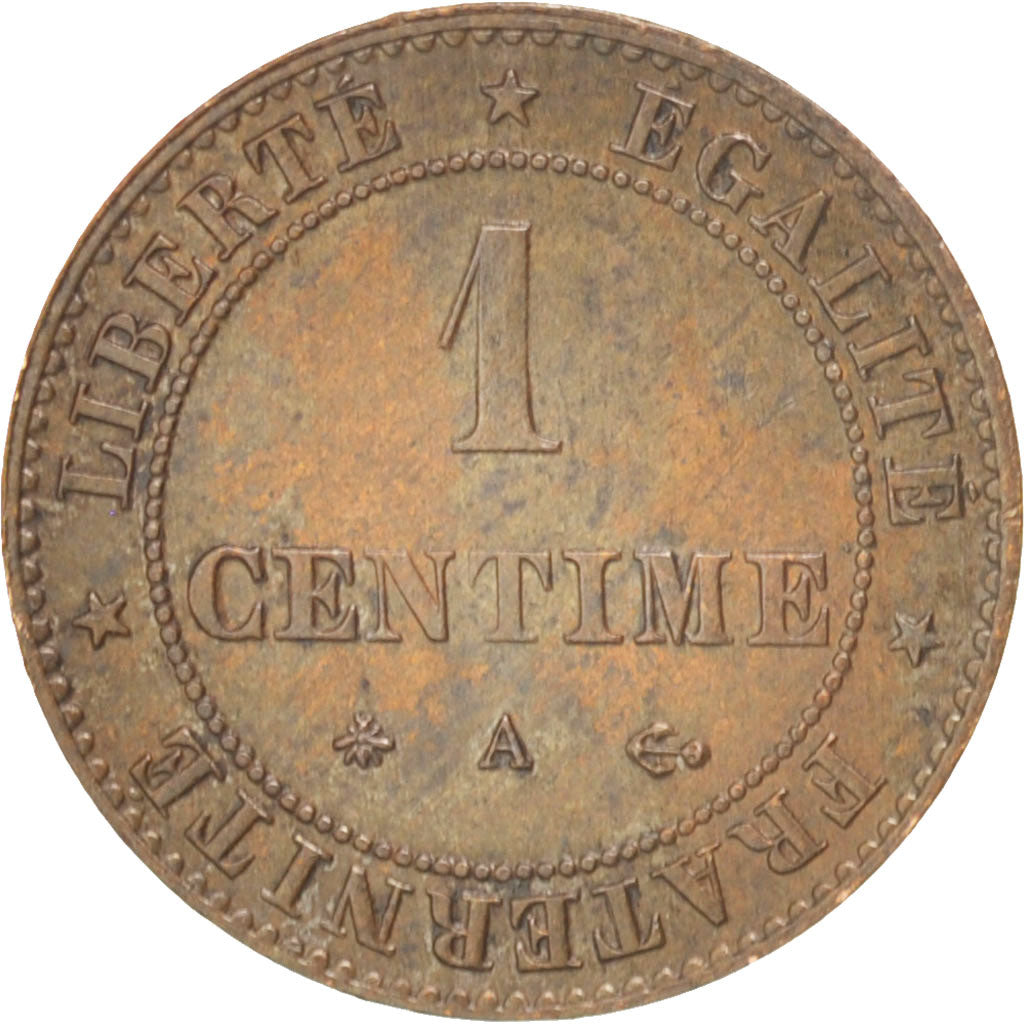 Coin, France, Cérès, Centime, 1875, Paris, AU(55-58), Bronze, KM:826.1