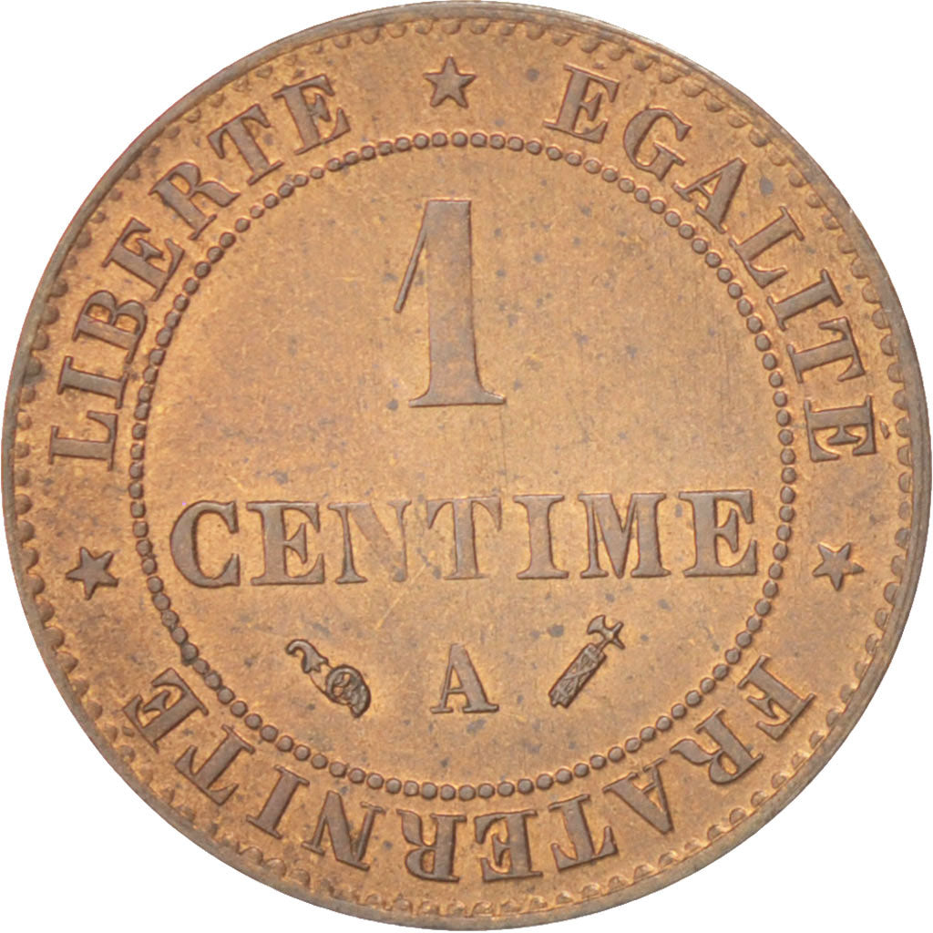 Moneda, Francia, Cérès, Centime, 1886, Paris, EBC+, Bronce, KM:826.1