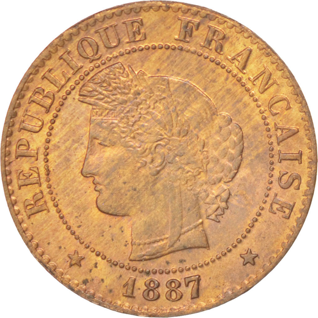 Münze, Frankreich, Cérès, Centime, 1887, Paris, VZ+, Bronze, KM:826.1