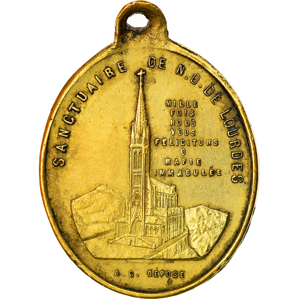 France, Medal, Sanctuaire de Notre dame de Lourdes, Religions & beliefs