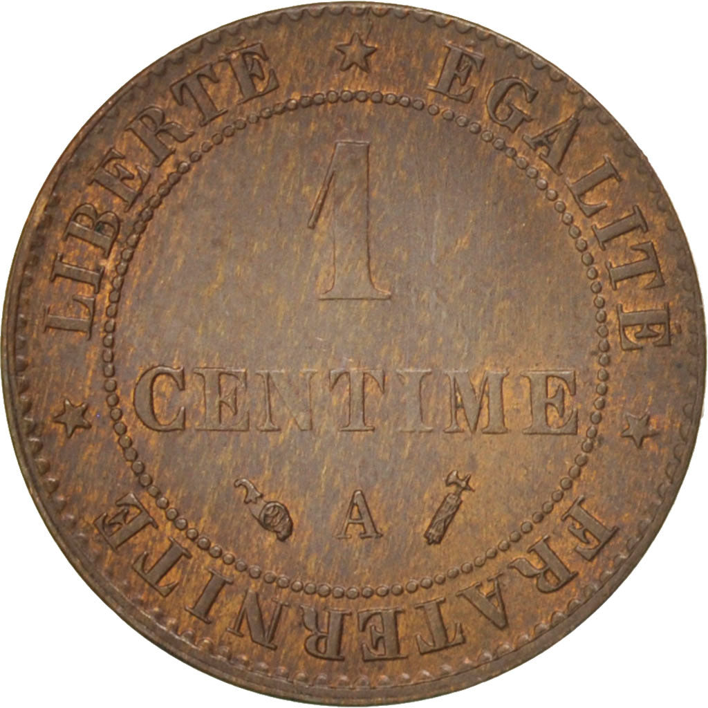 Coin, France, Cérès, Centime, 1891, Paris, AU(50-53), Bronze, KM:826.1