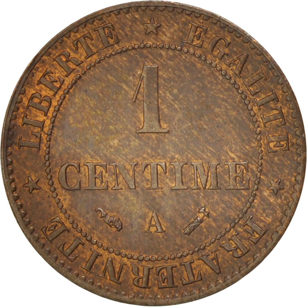 Moneda, Francia, Cérès, Centime, 1895, Paris, EBC+, Bronce, KM:826.1