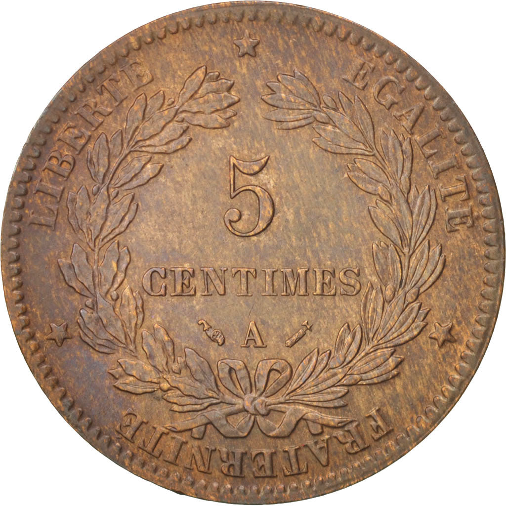 Münze, Frankreich, Cérès, 5 Centimes, 1883, Paris, VZ, Bronze, KM:821.1