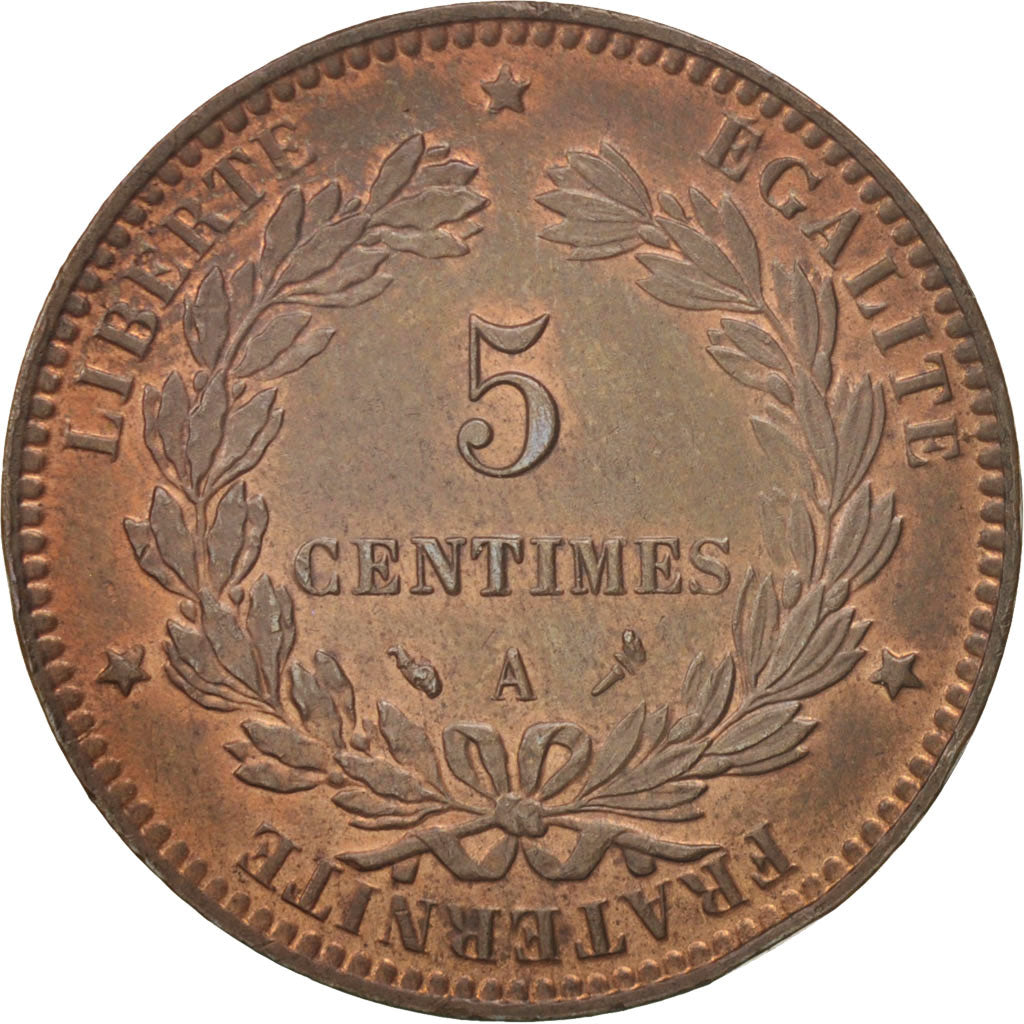 Münze, Frankreich, Cérès, 5 Centimes, 1897, Paris, VZ, Bronze, KM:821.1