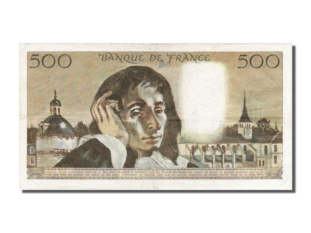 France, 500 Francs, 500 F 1968-1993 ''Pascal'', 1969, KM #156a, 1969-01-02,...