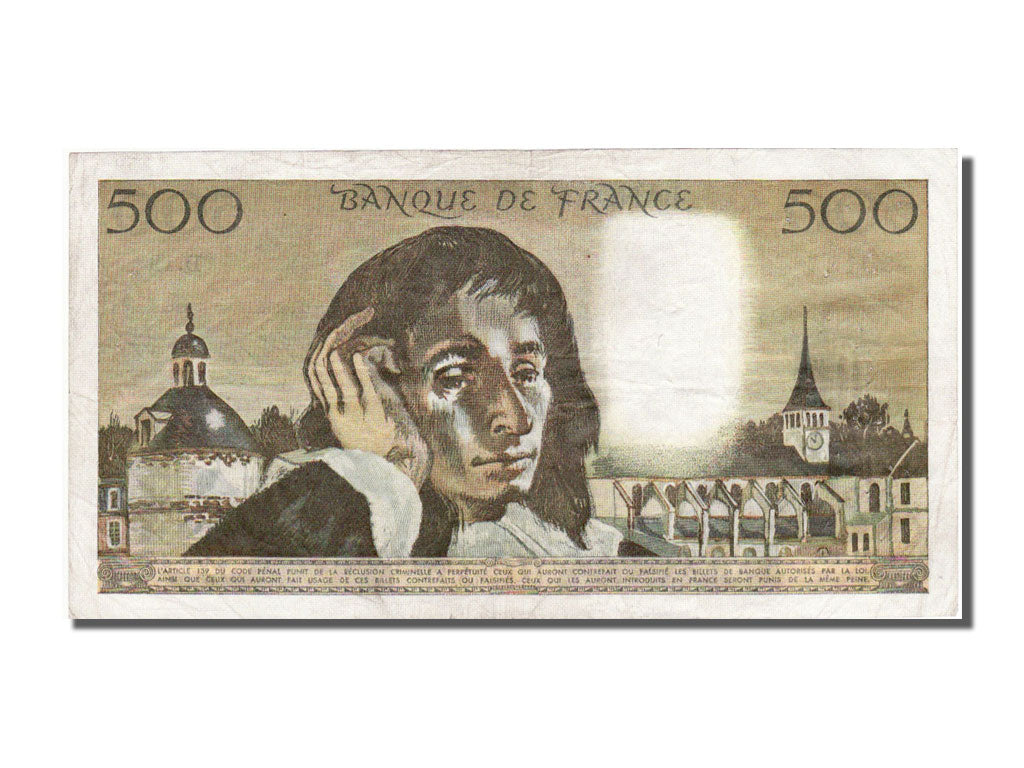 France, 500 Francs, 500 F 1968-1993 ''Pascal'', 1970, KM #156a, 1970-01-08,...