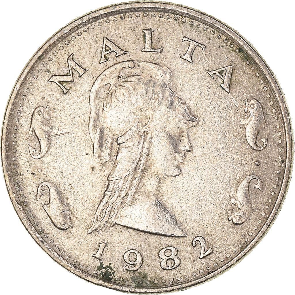 Moneda, Malta, 2 Cents, 1982