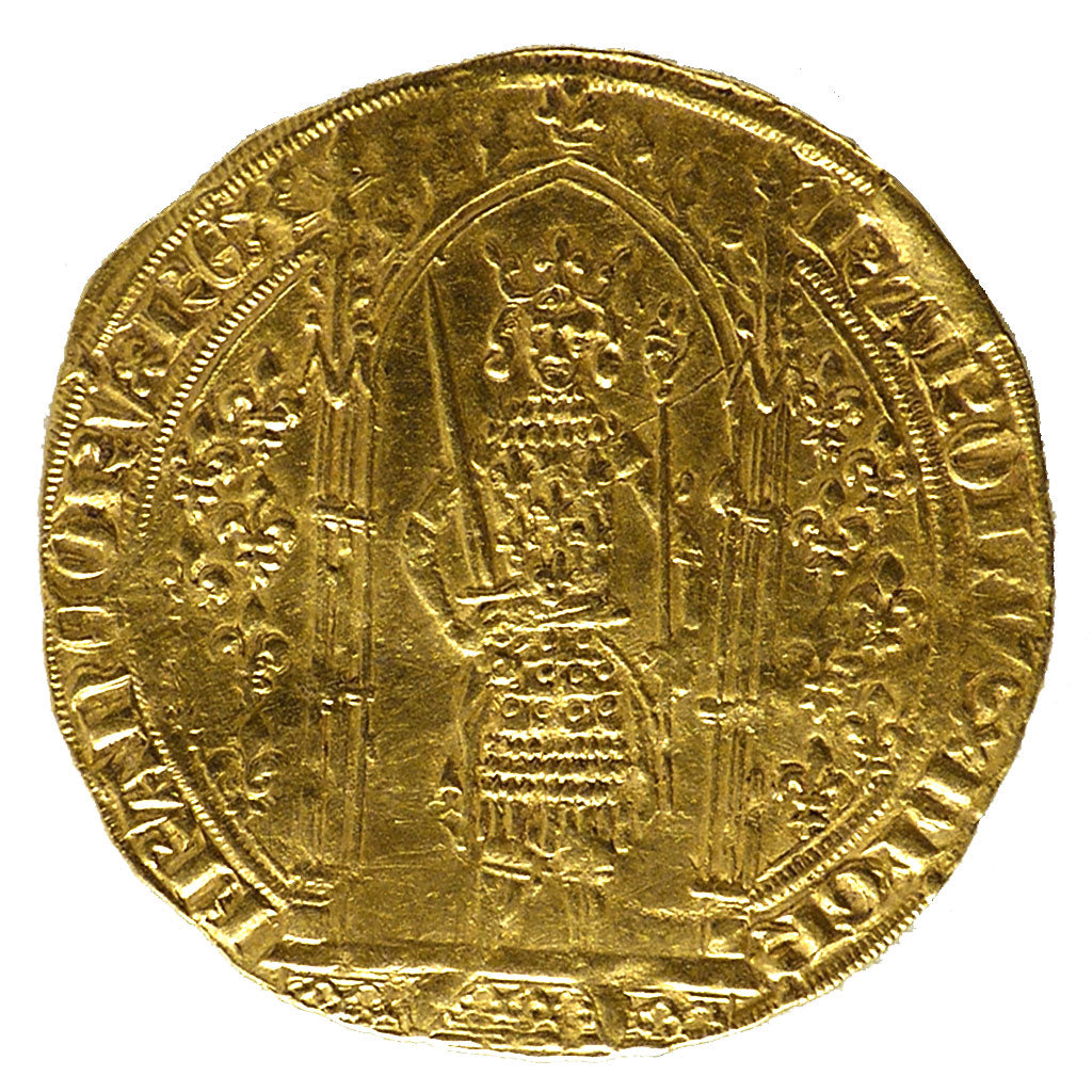 FRANCE, Franc à pied, 1365, AU(50-53), Gold, Duplessy #360, 3.80