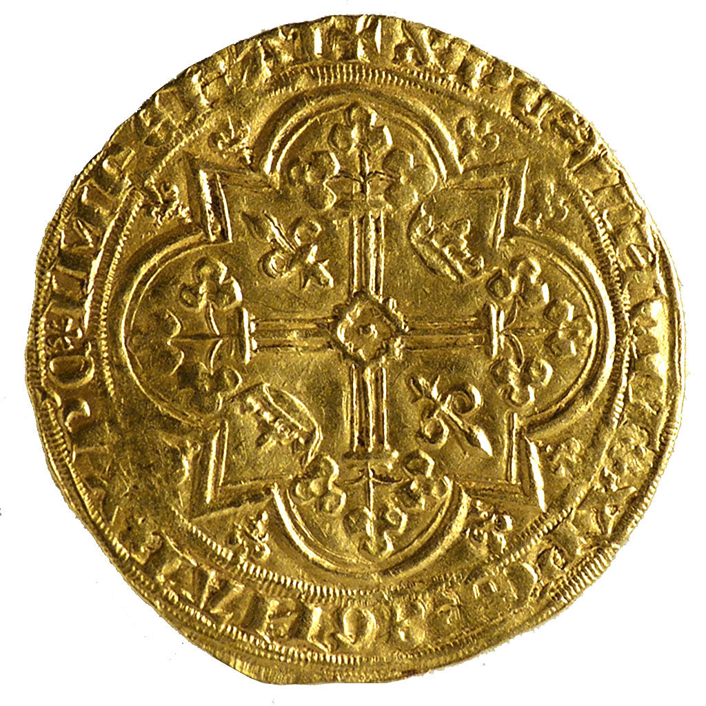 FRANCE, Franc à pied, 1365, AU(50-53), Gold, Duplessy #360, 3.80