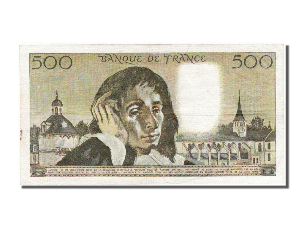 France, 500 Francs, 500 F 1968-1993 ''Pascal'', 1972, KM #156b, 1972-01-06,...