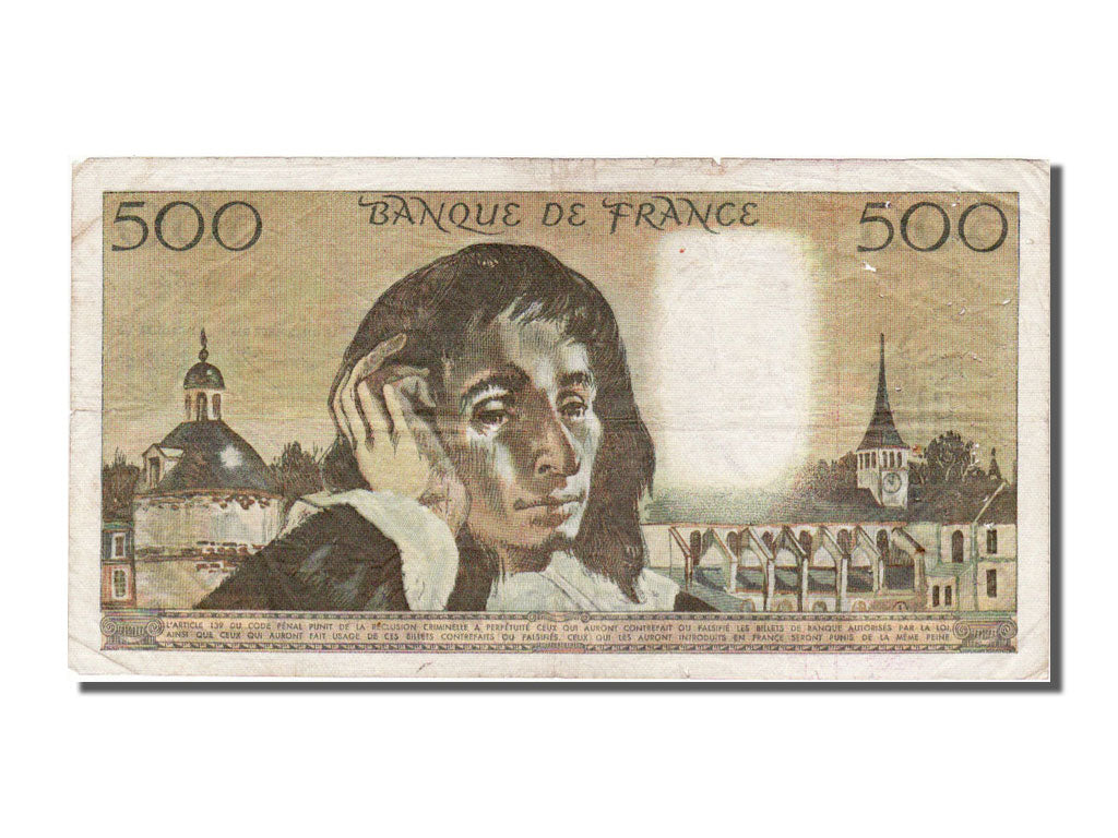 France, 500 Francs, 500 F 1968-1993 ''Pascal'', 1973, KM #156b, 1973-10-04,...