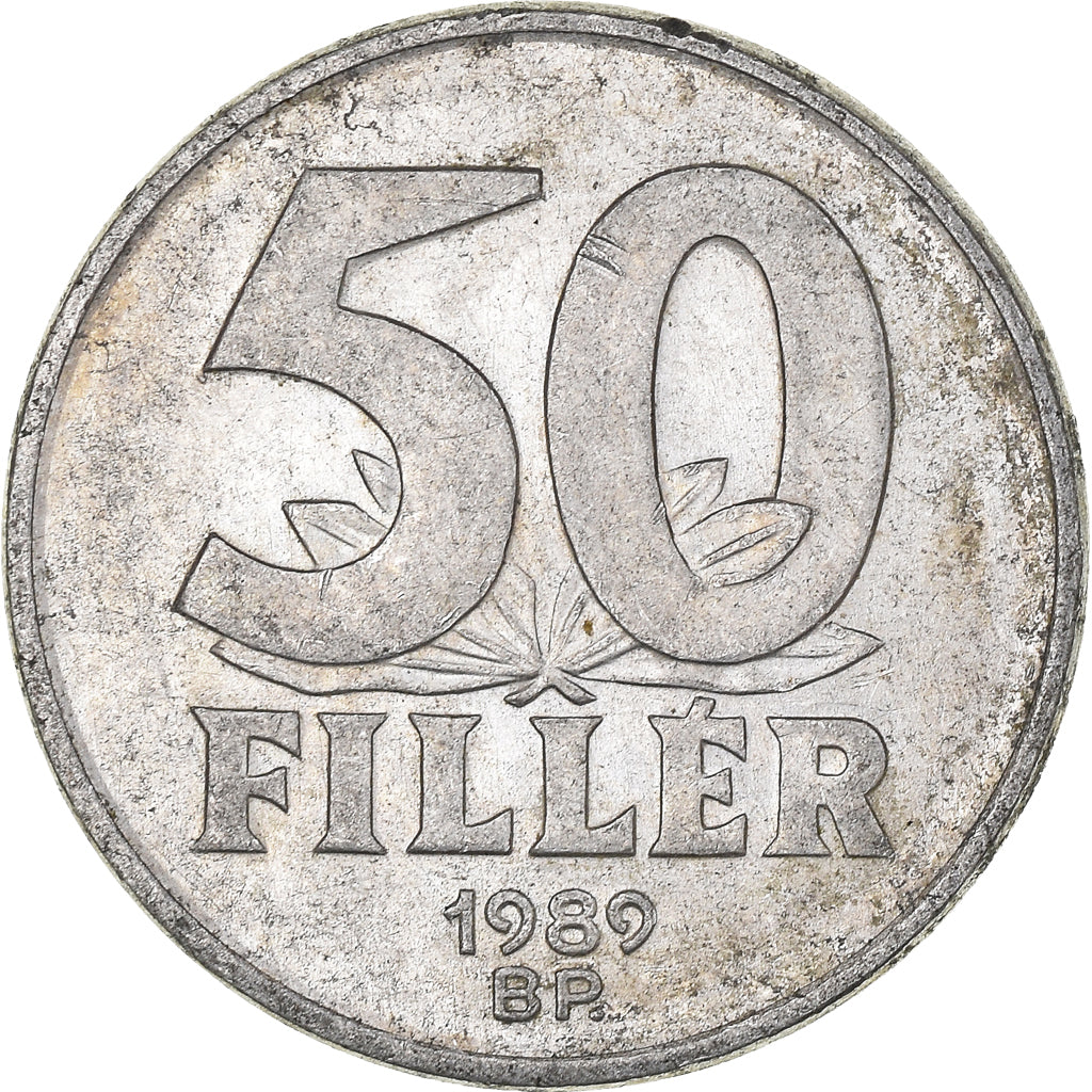 Moneta, Ungheria, 50 Fillér, 1989