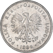 Moneta, Polonia, 5 Zlotych, 1989