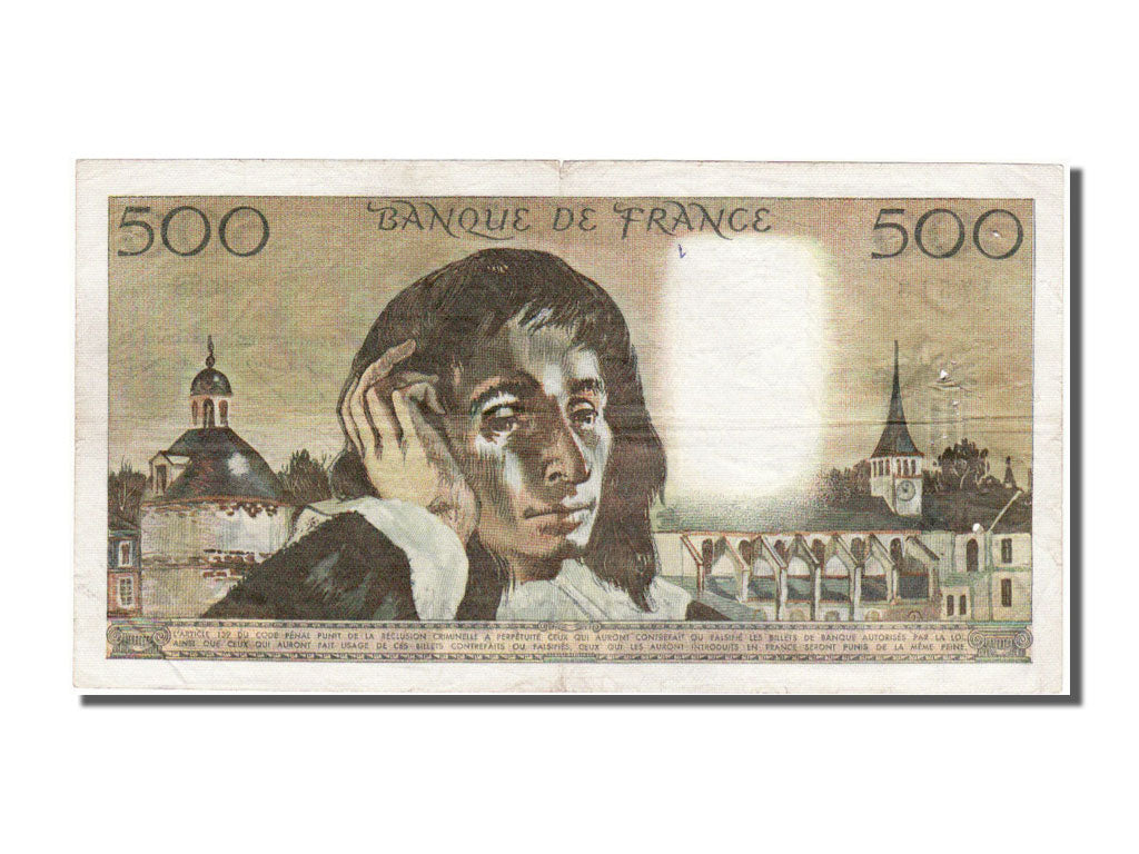 Banknote, France, 500 Francs, 500 F 1968-1993 ''Pascal'', 1973, 1973-12-06
