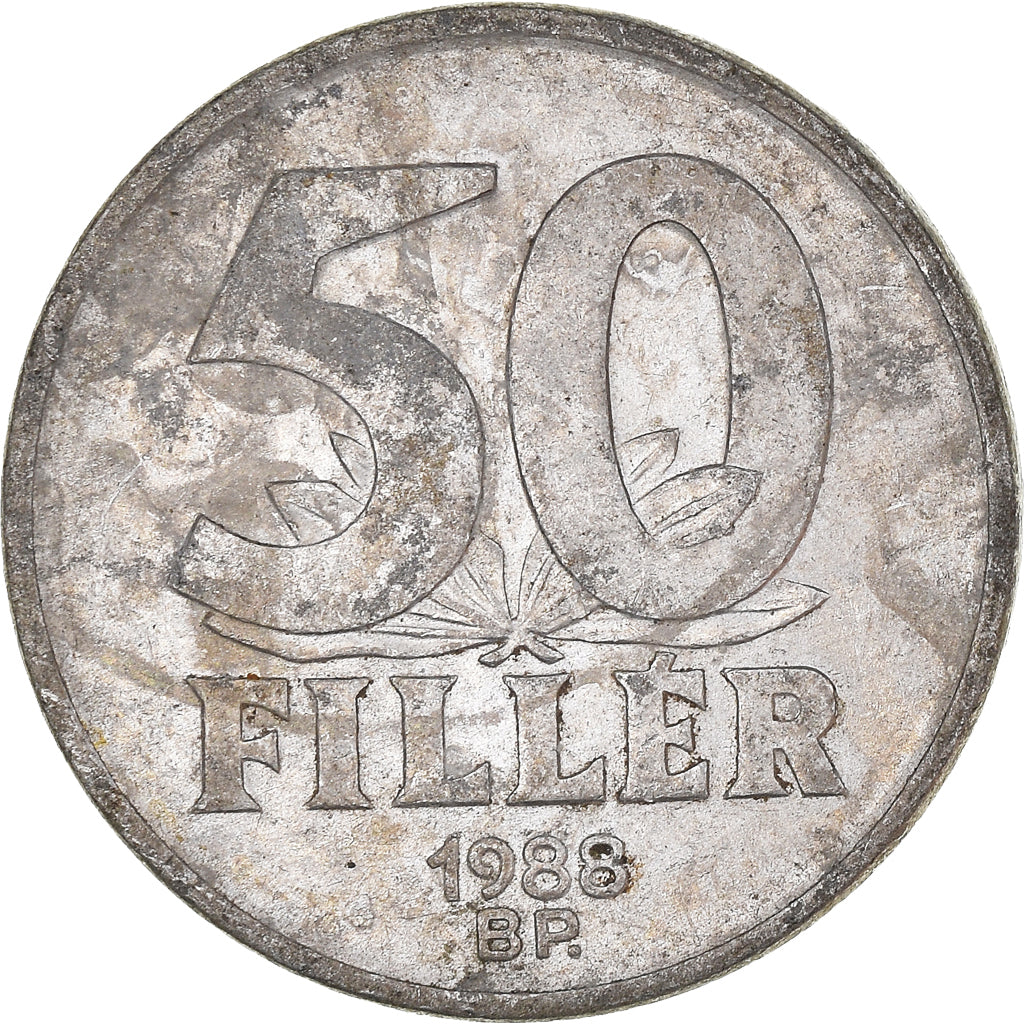 Moeda, Hungria, 50 Fillér, 1988