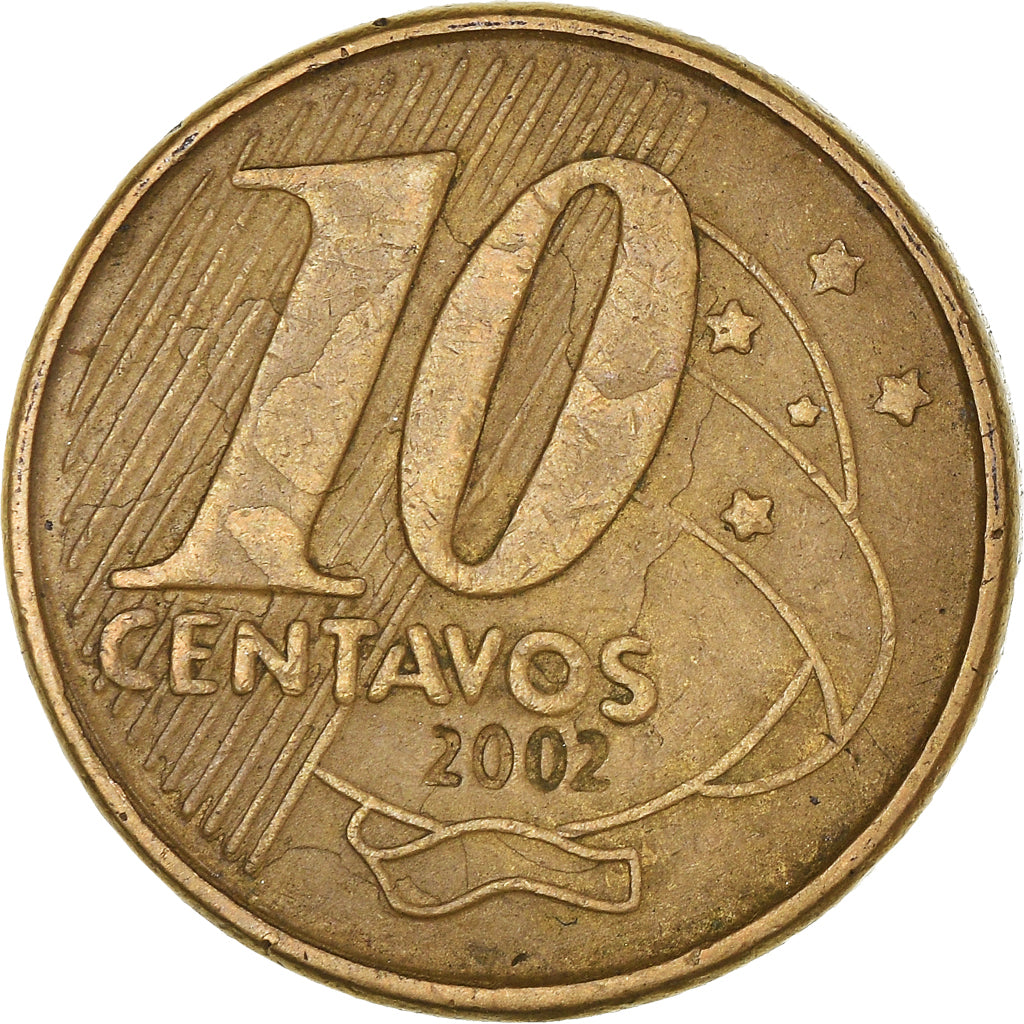 Münze, Brasilien, 10 Centavos, 2002