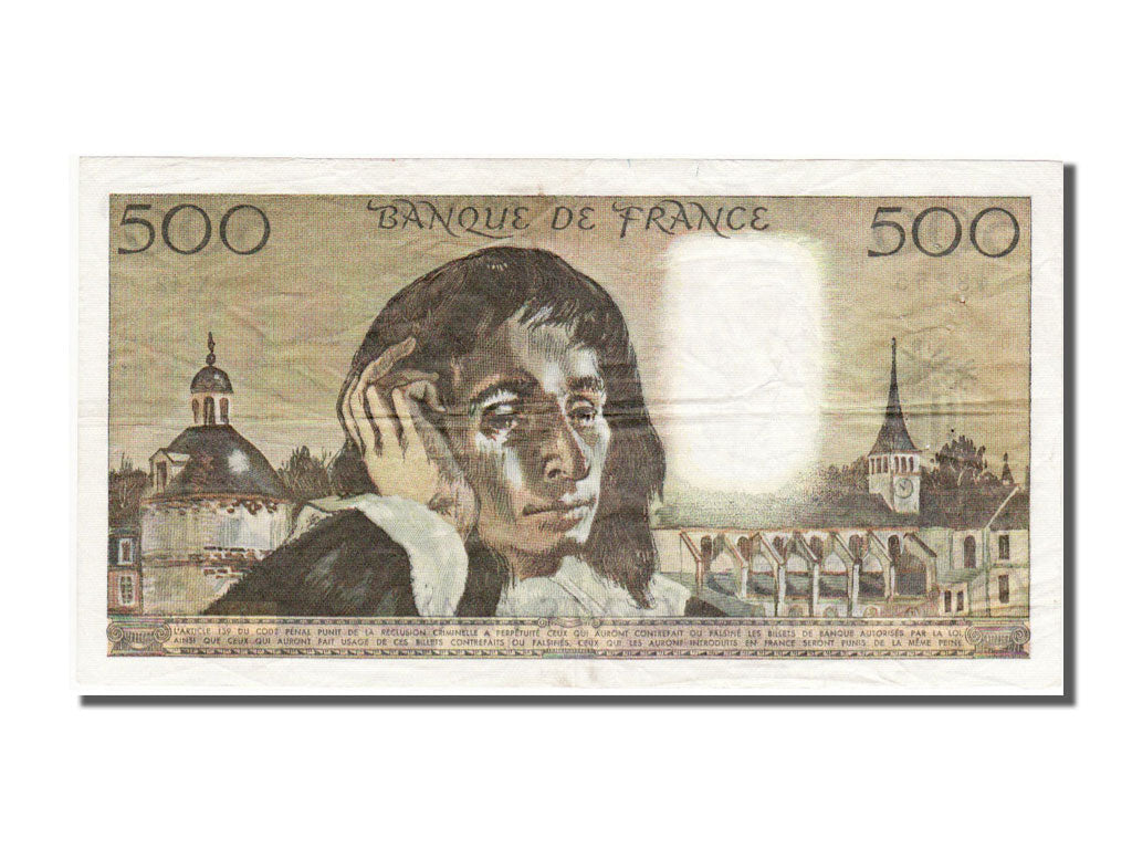 Billete, Francia, 500 Francs, 500 F 1968-1993 ''Pascal'', 1974, 1974-09-05, MBC