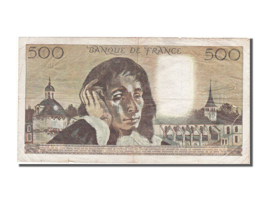 Francia, 500 Francs, 500 F 1968-1993 ''Pascal'', 1974, KM:156c, 1974-12-05, B...
