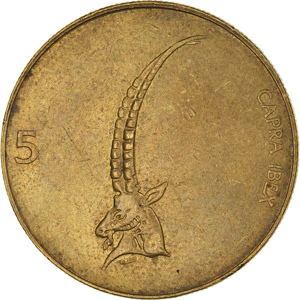 Coin, Slovenia, 5 Tolarjev, 1996