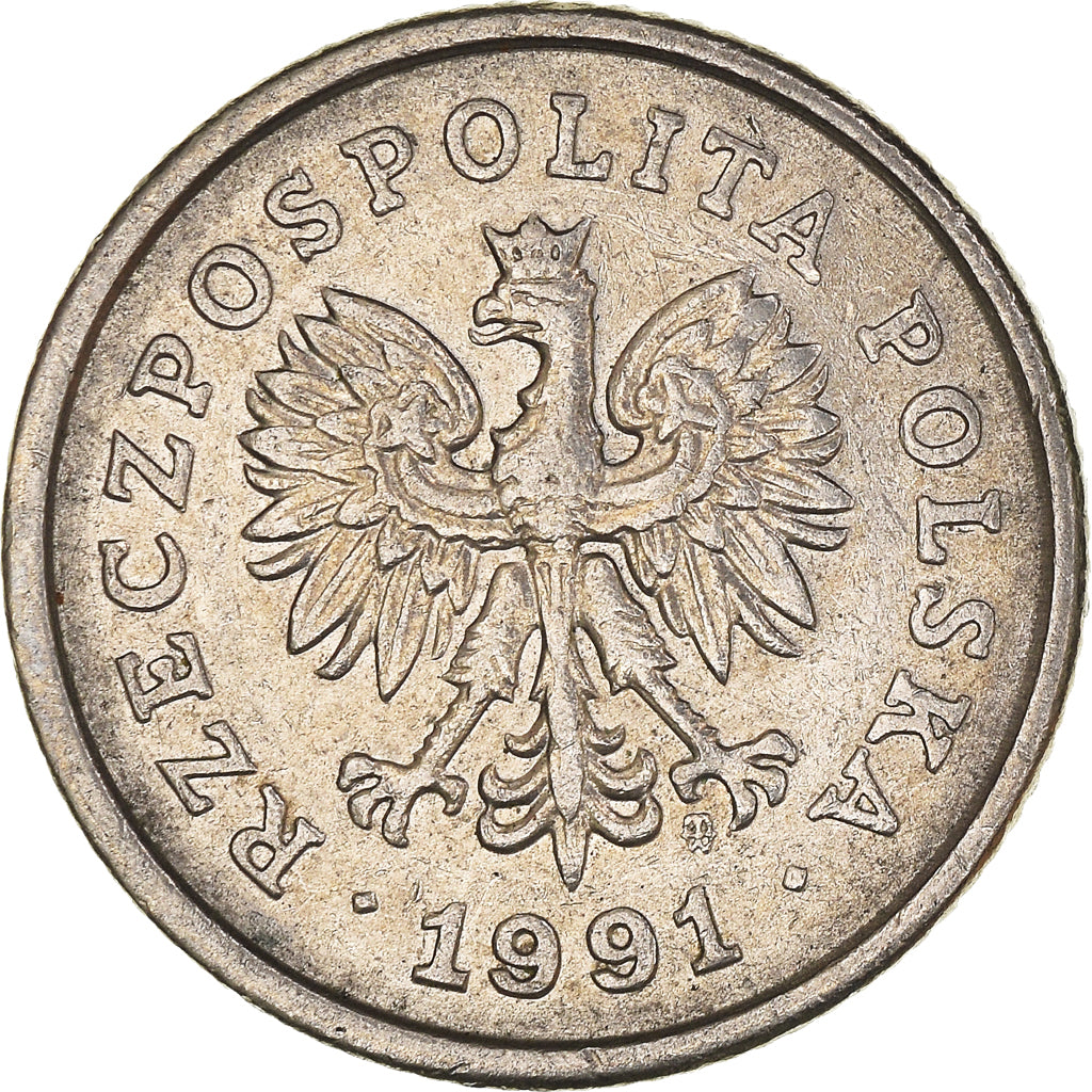 Monnaie, Pologne, 50 Groszy, 1991