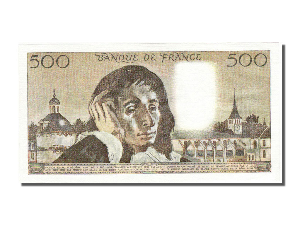 France, 500 Francs, 500 F 1968-1993 ''Pascal'', 1977, KM #156d, 1977-11-03,...