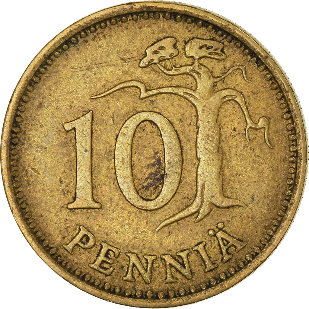 Coin, Finland, 10 Pennia, 1980