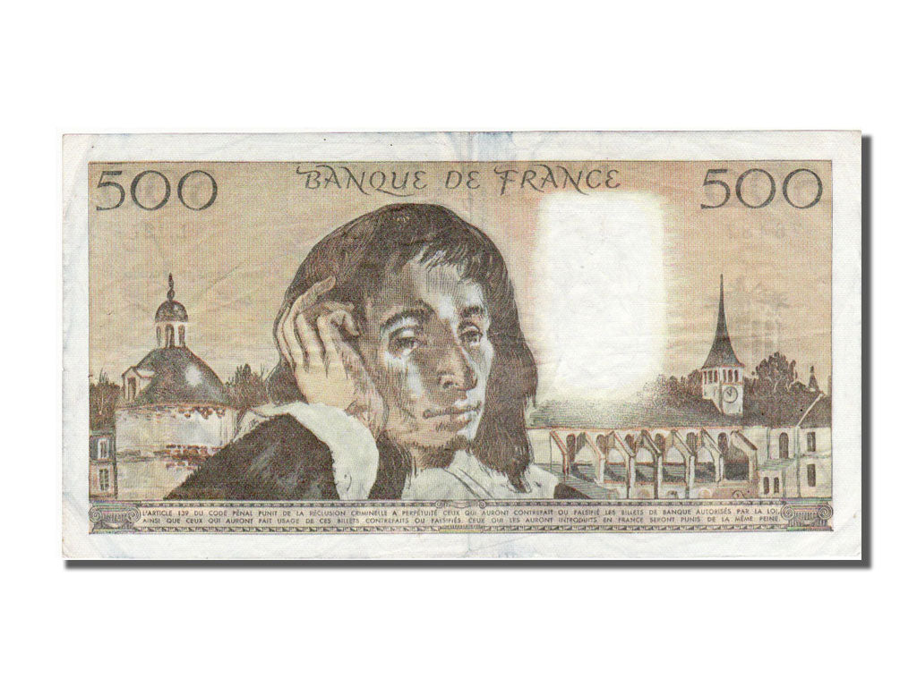 France, 500 Francs, 500 F 1968-1993 ''Pascal'', 1980, KM #156e, 1980-09-04,...