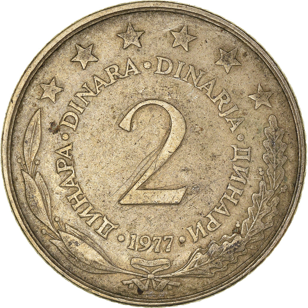 Coin, Yugoslavia, 2 Dinara, 1977