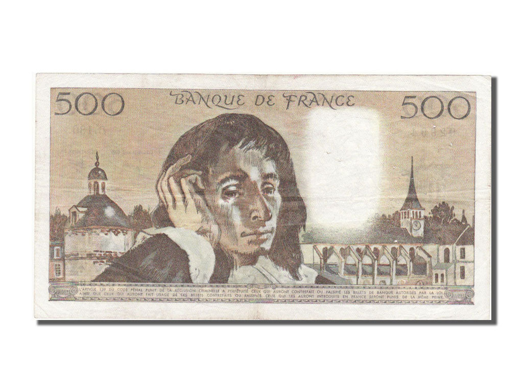 France, 500 Francs, 500 F 1968-1993 ''Pascal'', 1981, KM #156e, 1981-01-08,...