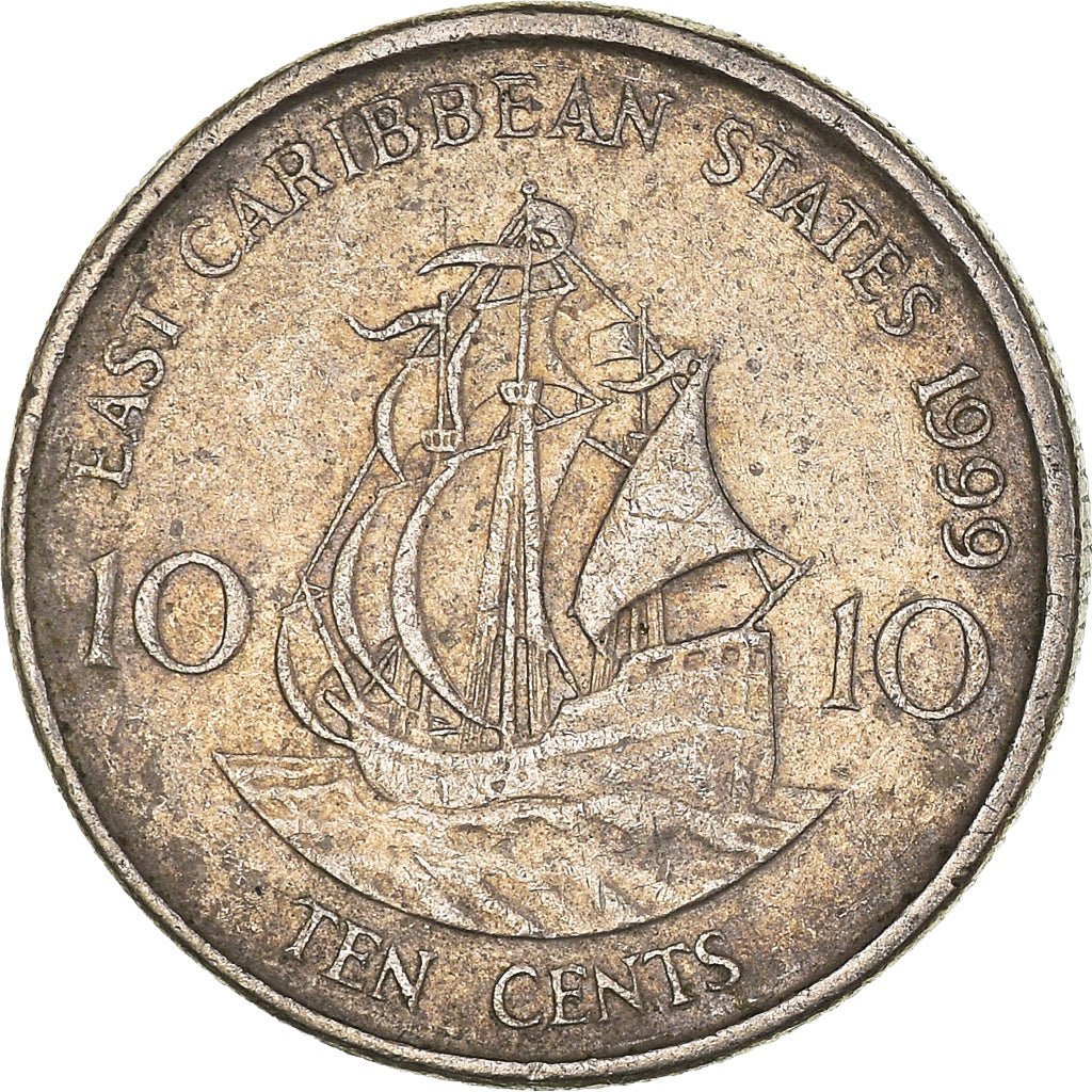 Münze, Osten Karibik Staaten, 10 Cents, 1999