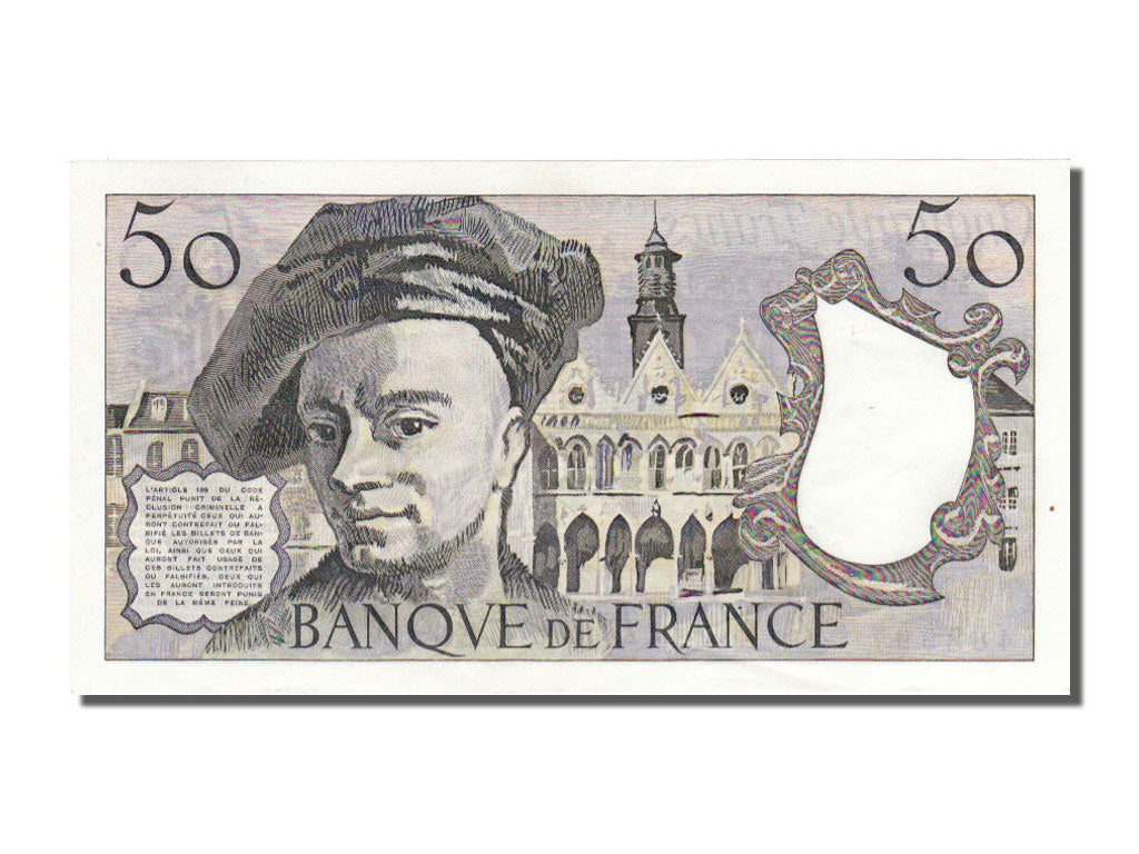 France, 50 Francs, 50 F 1976-1992 ''Quentin de La Tour'', 1977, KM #152a,...