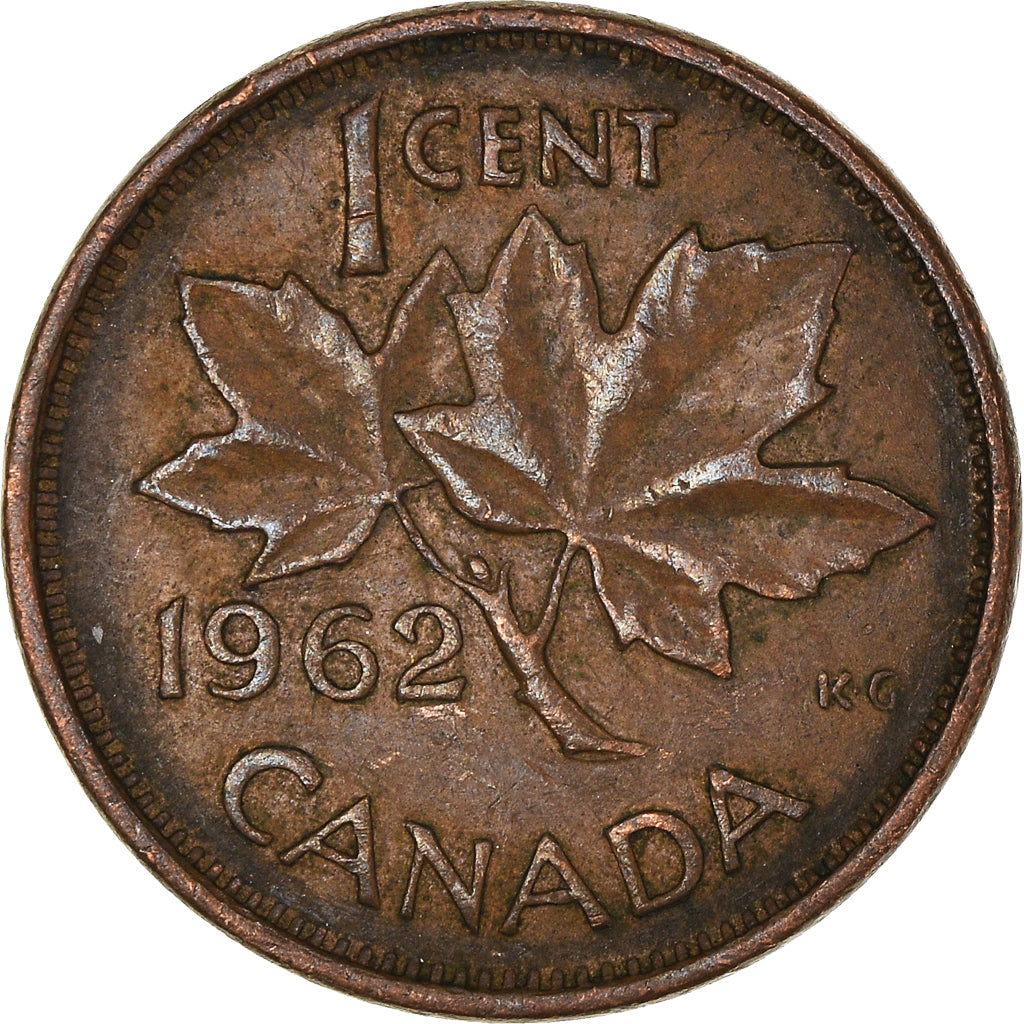 Moneda, Canadá, Cent, 1962