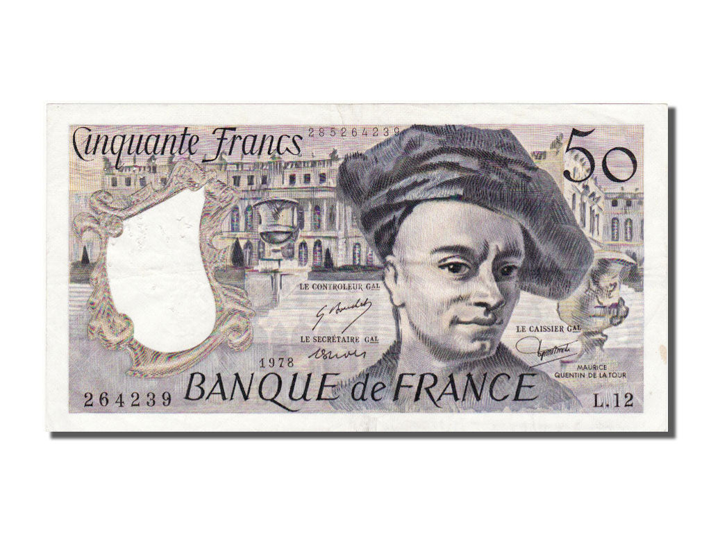 France, 50 Francs, 50 F 1976-1992 ''Quentin de La Tour'', 1978, KM #152a,...