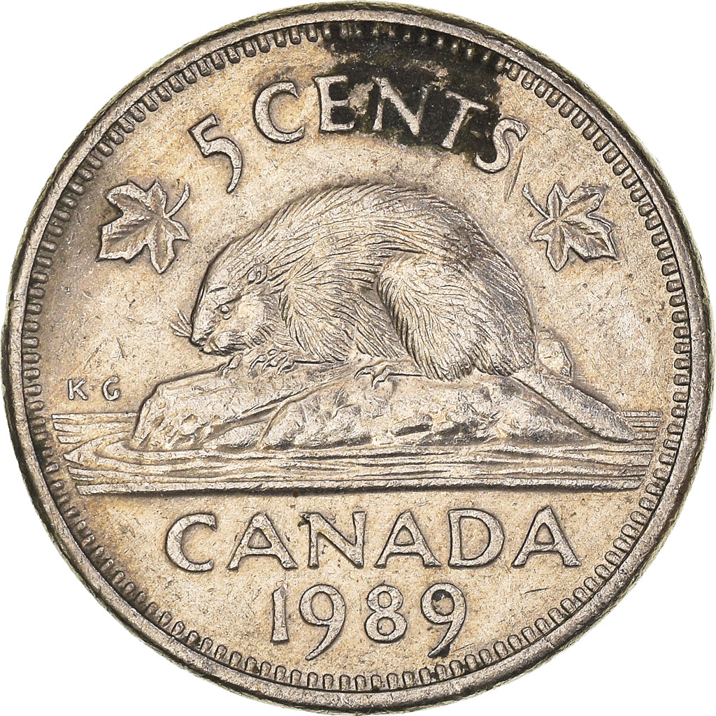 Moneda, Canadá, 5 Cents, 1989