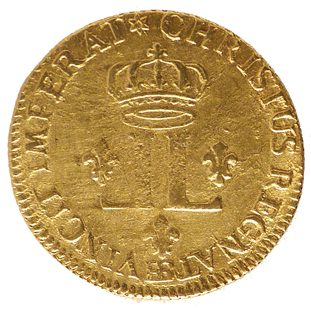 FRANCE, Louis d'or aux 2 L, Louis d'Or, 1721, Strasbourg, KM #461.4, EF(40-45),.