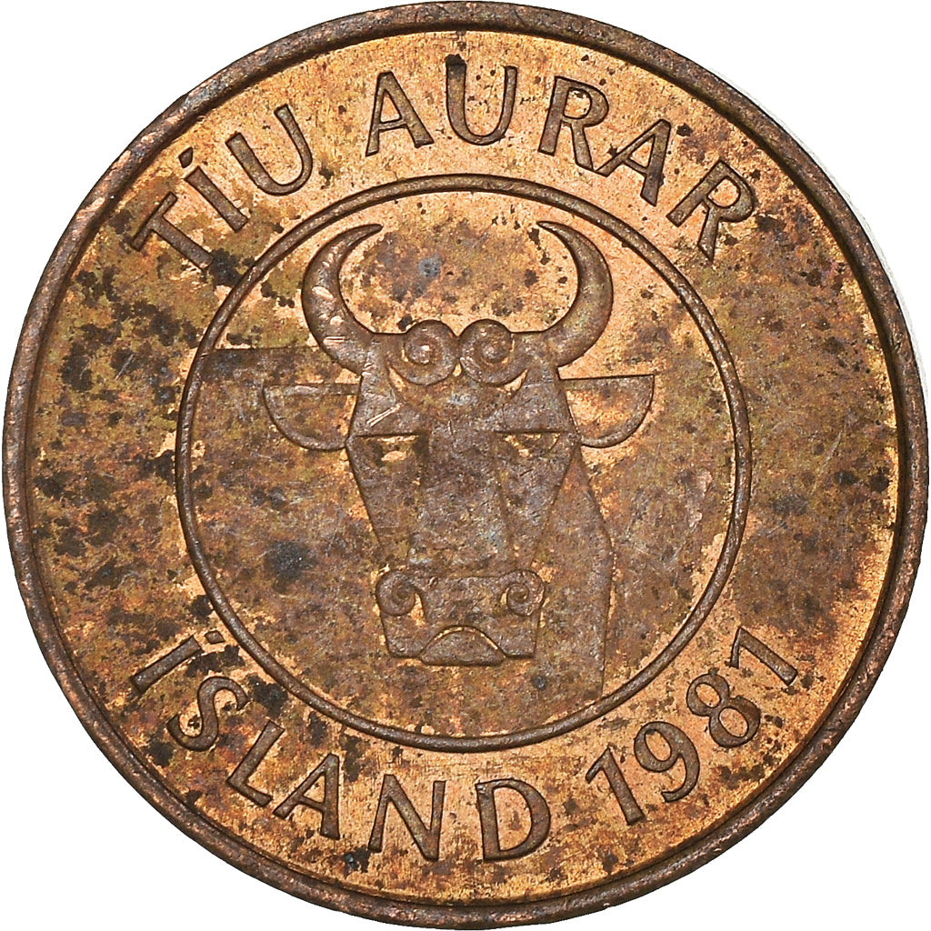 Moeda, Islândia, 10 Aurar, 1981