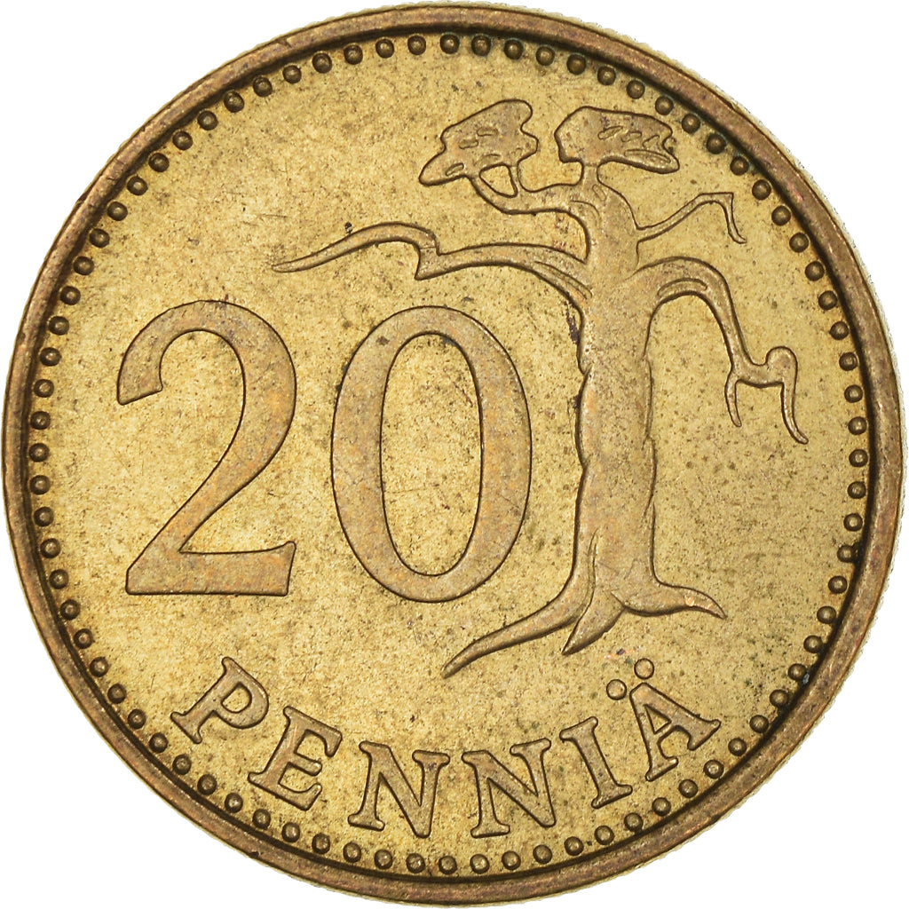 Moneta, Finlandia, 20 Pennia, 1984