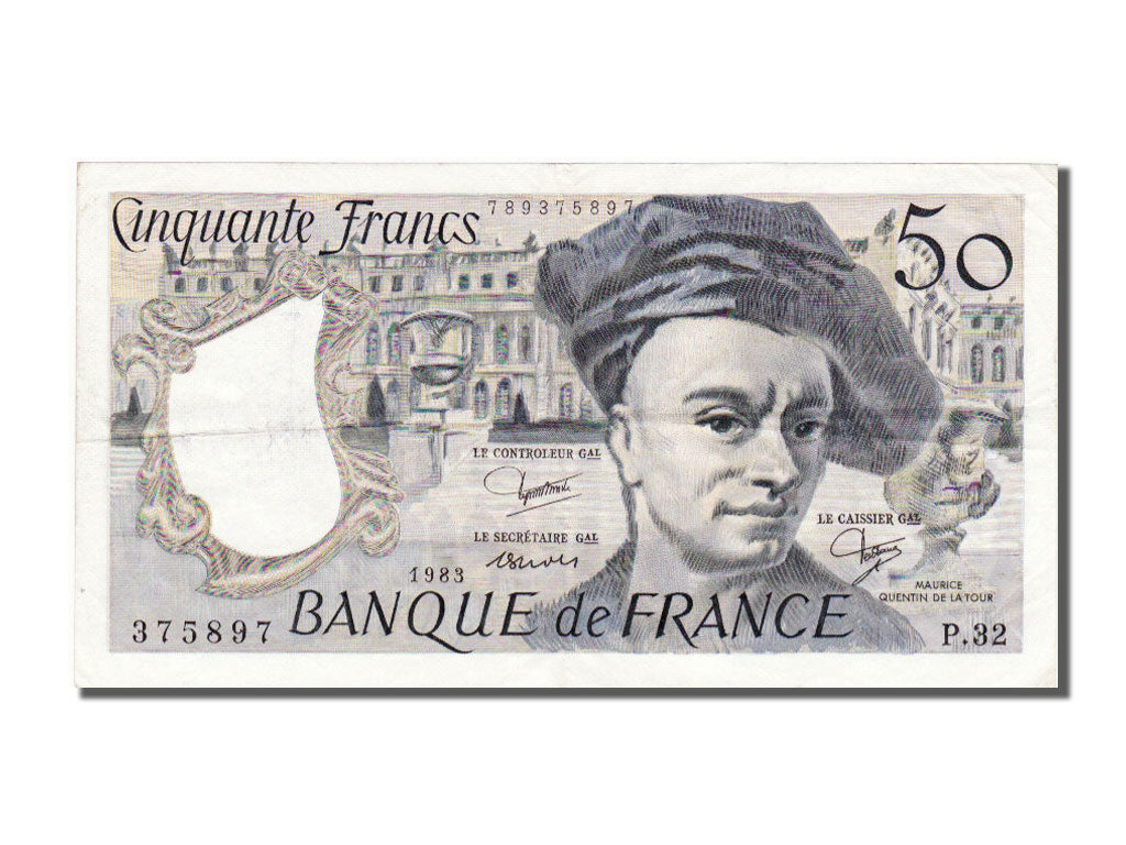 France, 50 Francs, 50 F 1976-1992 ''Quentin de La Tour'', 1983, KM #152b,...