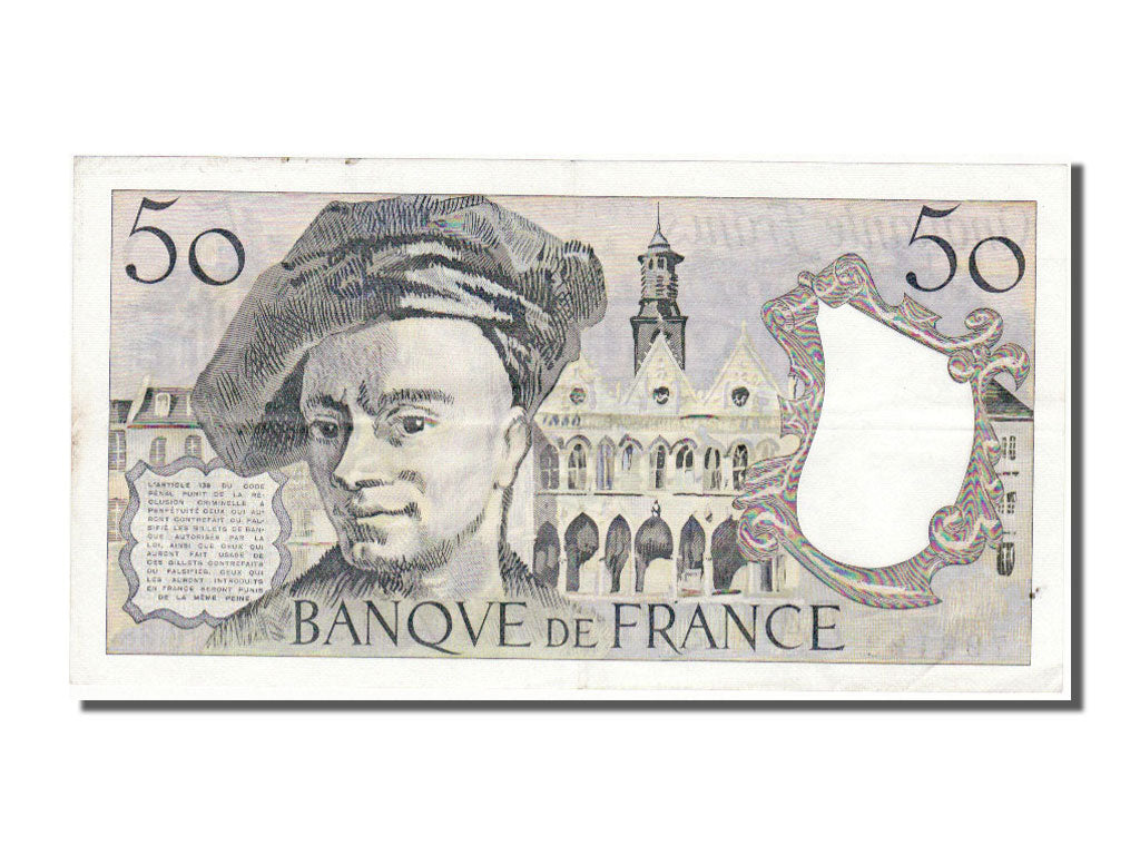 France, 50 Francs, 50 F 1976-1992 ''Quentin de La Tour'', 1984, KM #152b,...