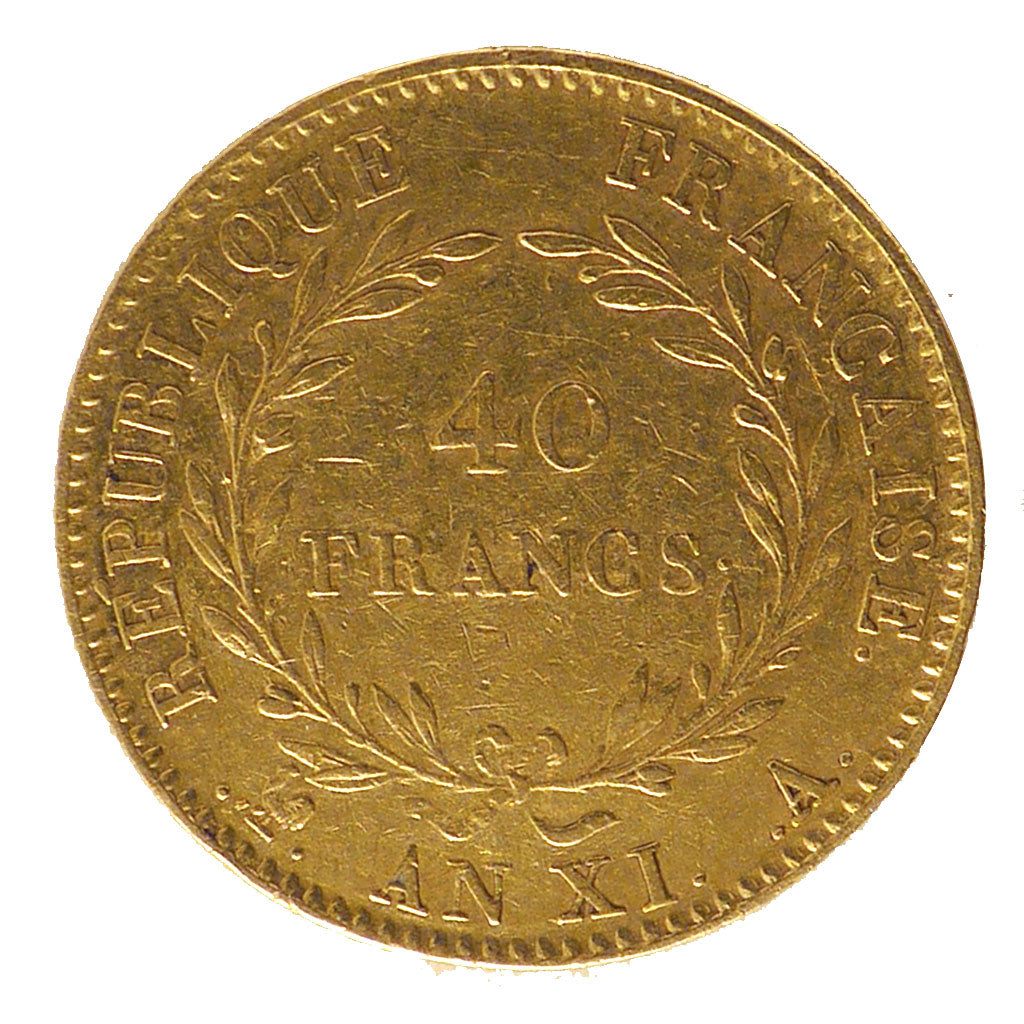 FRANCE, 40 Francs, Paris, EF(40-45), Gold, Gadoury #1080, 12.93