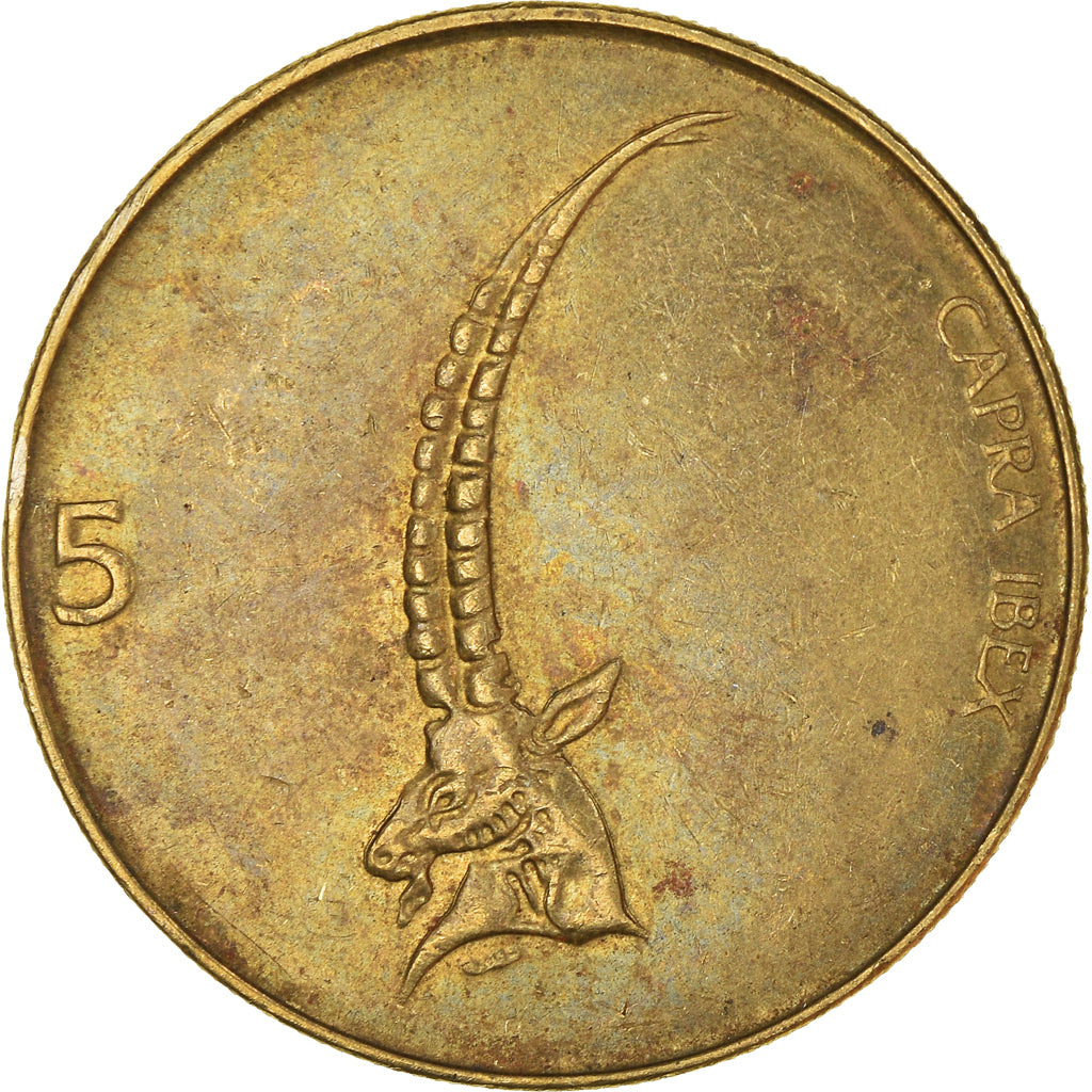 Moneta, Slovenia, 5 Tolarjev, 1994