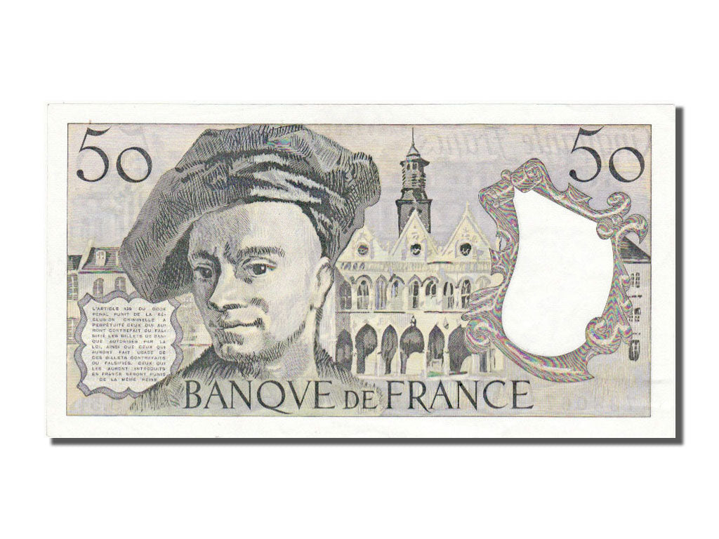 France, 50 Francs, 50 F 1976-1992 ''Quentin de La Tour'', 1988, KM #152d,...