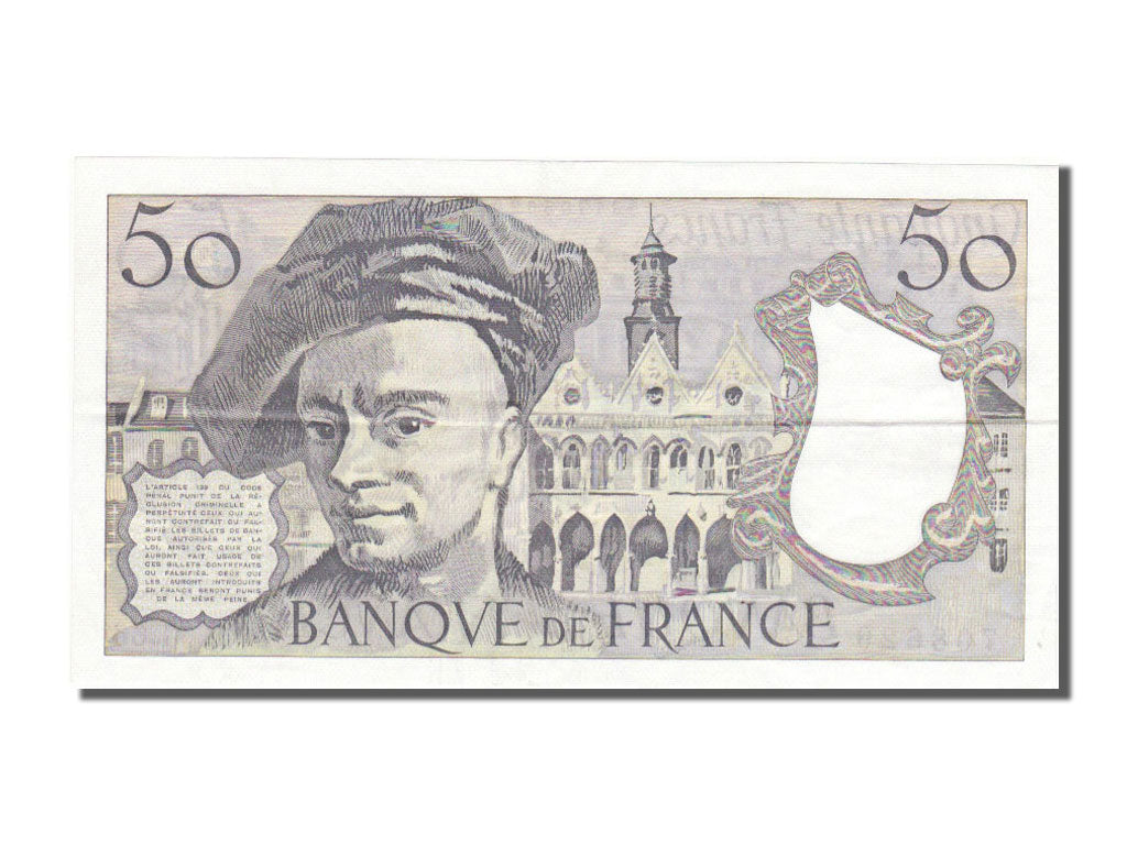 France, 50 Francs, 50 F 1976-1992 ''Quentin de La Tour'', 1991, KM #152e,...