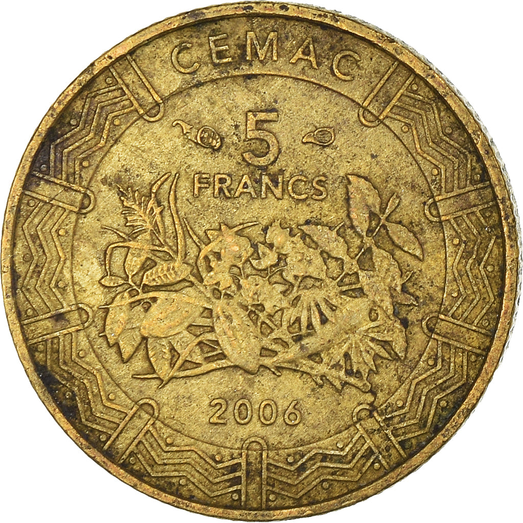 Coin, Central African States, 5 Francs, 2006