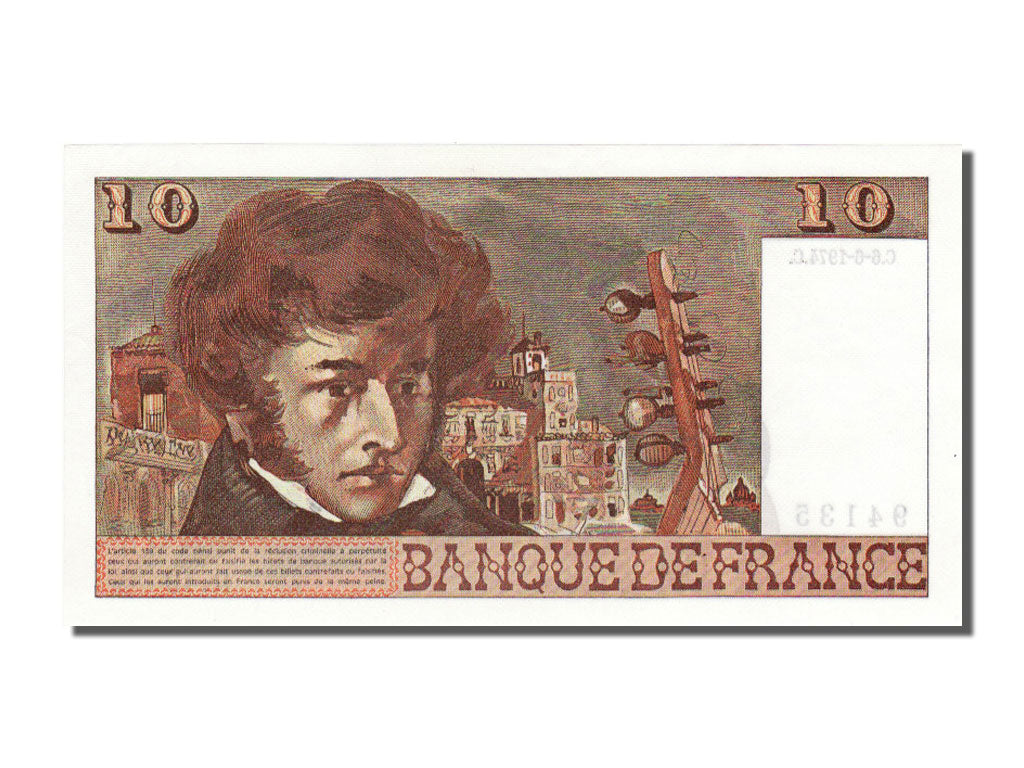 Banconote, Francia, 10 Francs, 10 F 1972-1978 ''Berlioz'', 1974, 1974-06-06