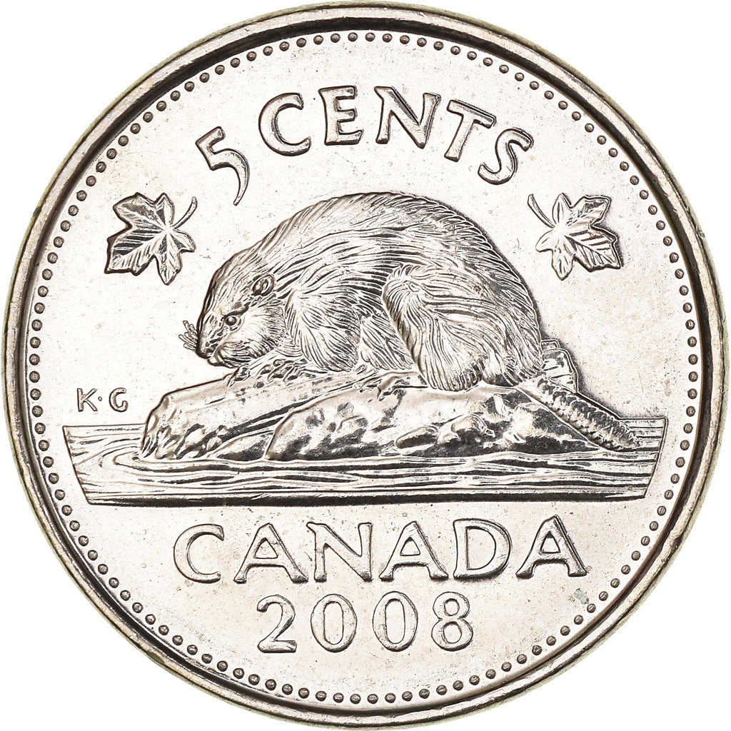 Moneda, Canadá, 5 Cents, 2008