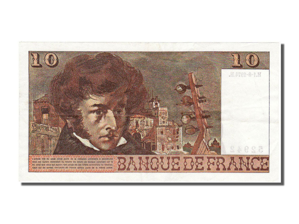 France, 10 Francs, 10 F 1972-1978 ''Berlioz'', 1974, KM #150a, 1974-08-01,...