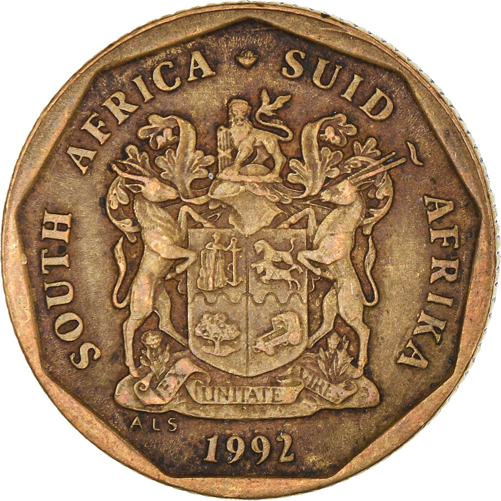 Coin, South Africa, 20 Cents, 1992
