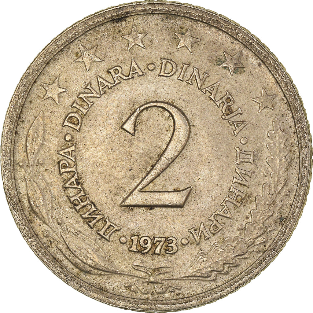 Moneta, Iugoslavia, 2 Dinara, 1973