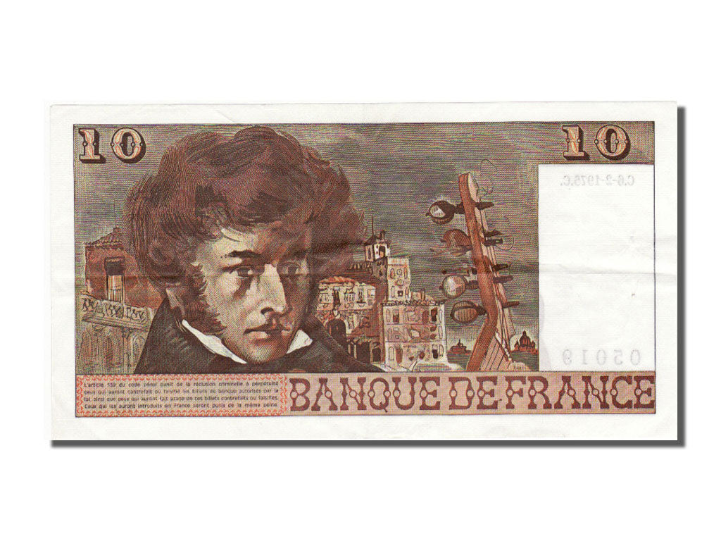 Francia, 10 Francs, 10 F 1972-1978 ''Berlioz'', 1975, KM:150b, 1975-02-06, SP...